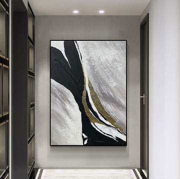   - Noir et blanc abstrait 05 art mural minimalisme